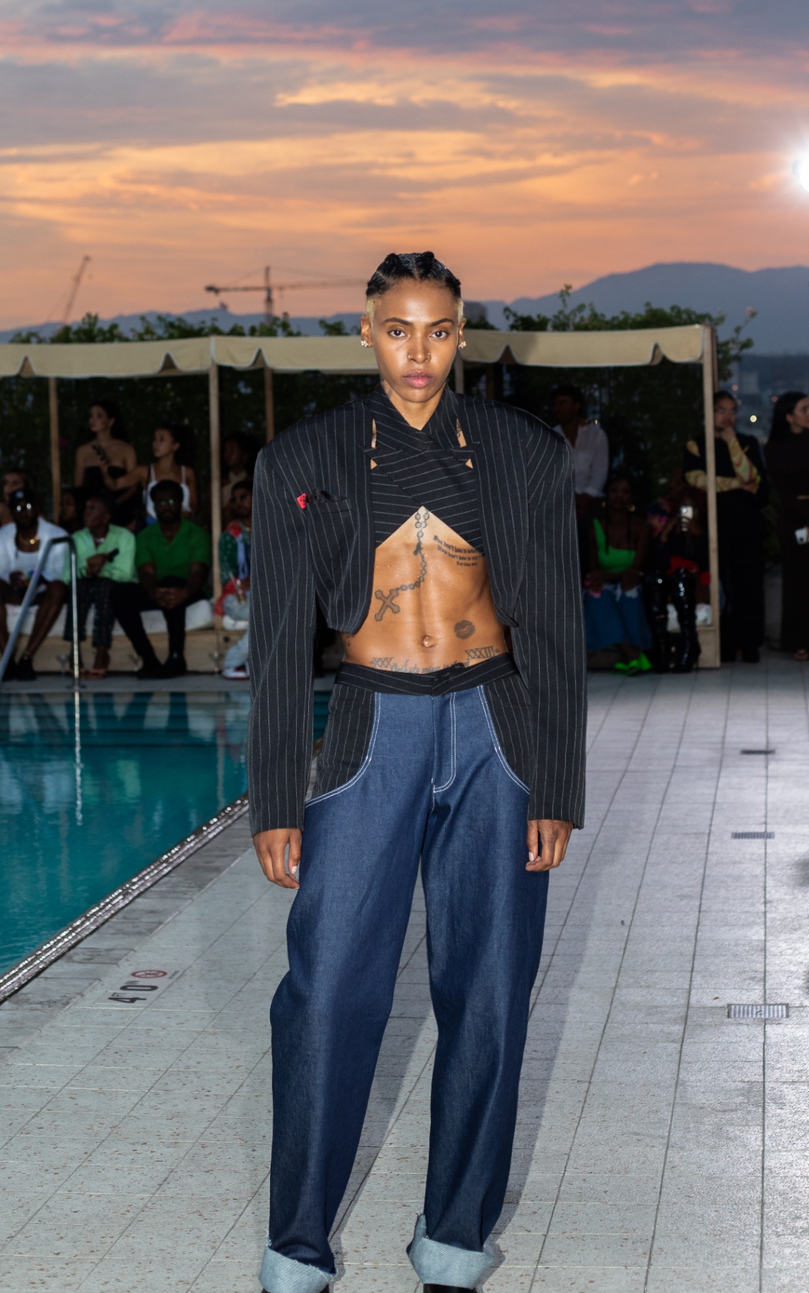 Kwame Adusei Resort '22 — pinstripe & denim