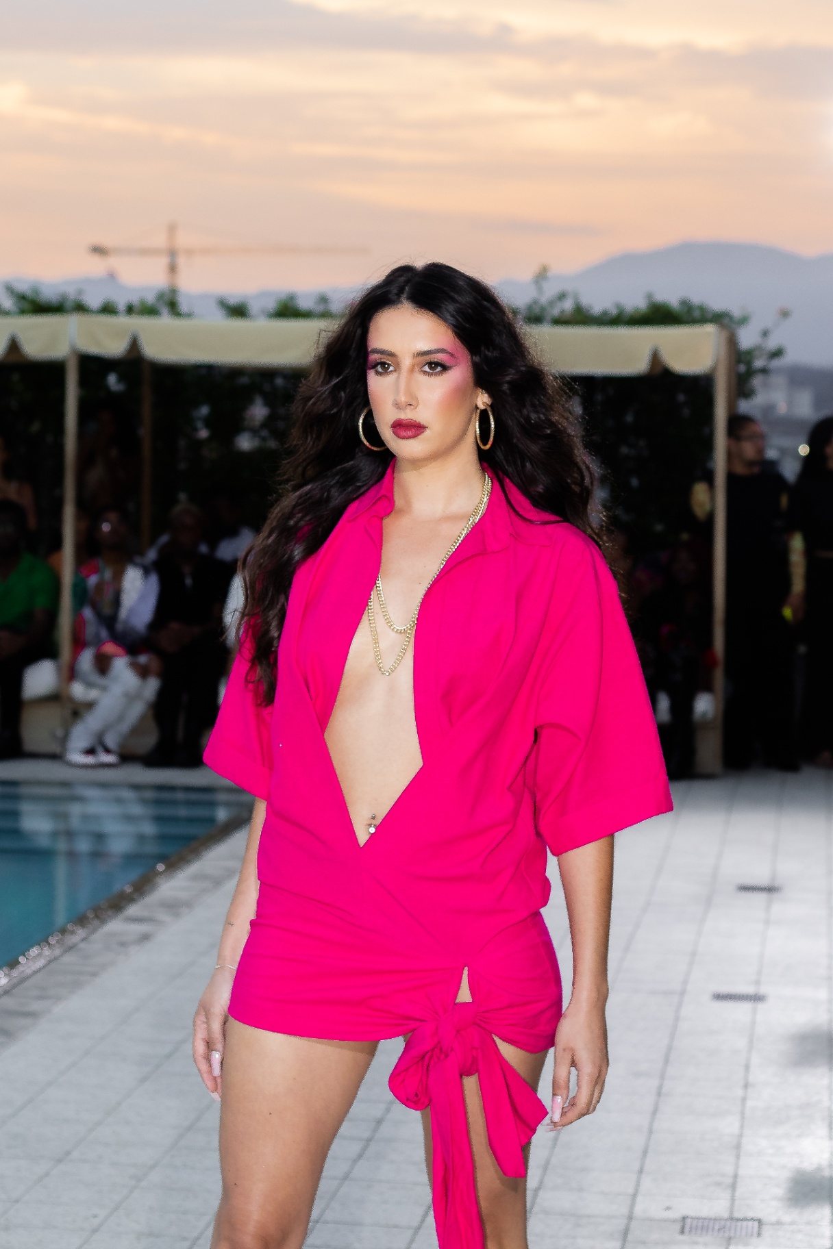 Kwame Adusei Resort '22 — pink wrap look